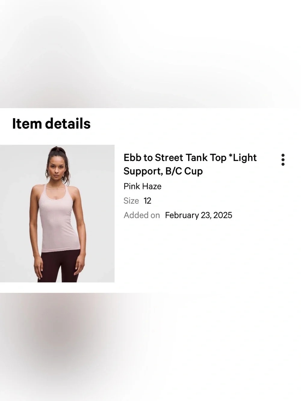 SET OF TWO - Ebb to Street Tank Top *Light Support, B/C Cup - WHITE & PINK HAZE